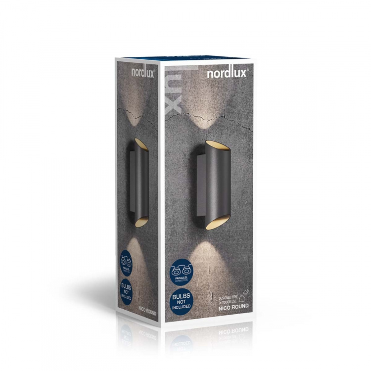 Nordlux Nico Round 22 Wall light Black