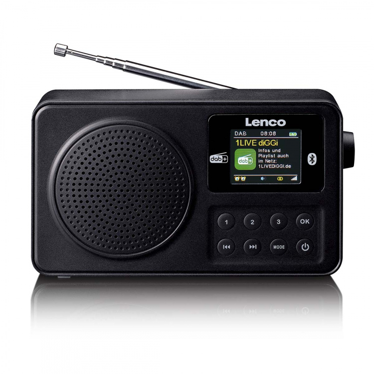Lenco Portable DAB+/FM radio with Bluetooth® Black Lenco Portable DAB+/FM radio with Bluetooth® Black