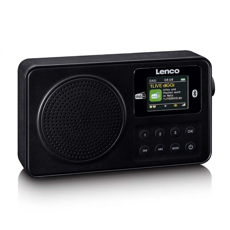 Lenco Portable DAB+/FM radio with Bluetooth® Black Lenco Portable DAB+/FM radio with Bluetooth® Black