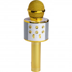 Denver Bluetooth Karaoke Microphone with built-in speaker. Gold colour Denver Bluetooth Karaoke Microphone with built-in speaker. Gold colour
