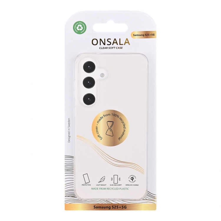 Onsala Phone Case Samsung S25+ 5G TPU Recycled Transparent