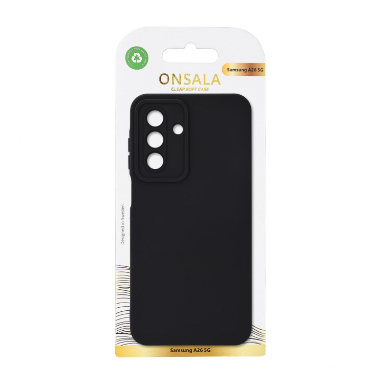 Onsala Phone Case Samsung A26 5G Back Silicone Touch Recycled Black