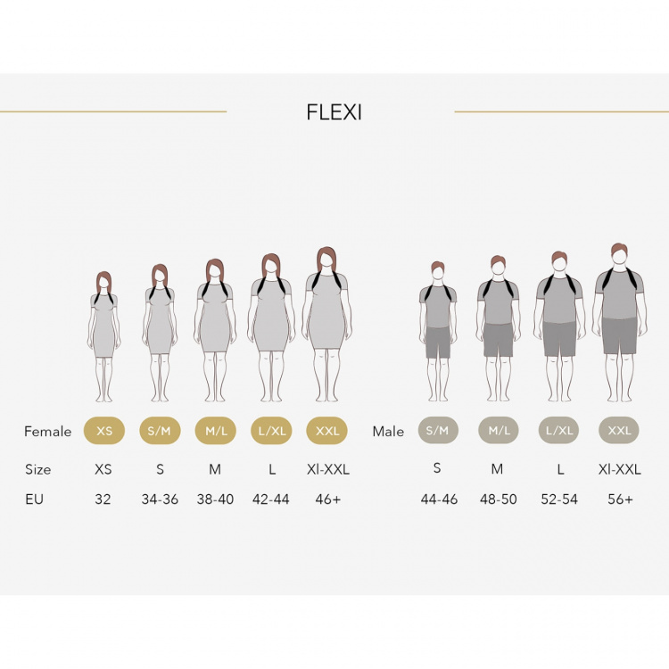 SWEDISH POSTURE Flexi Posture Brace White S-M