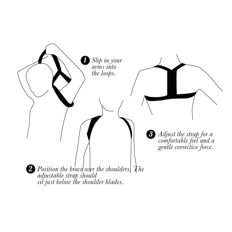 SWEDISH POSTURE Classic Posture Brace White L-XL