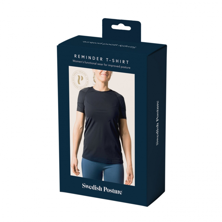 SWEDISH POSTURE Reminder Posture T-shirt Woman Blackt M