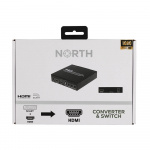 North SCART+HDMI to HDMI HD Converter and Switch Black