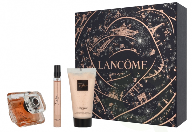 Lancome Tresor Giftset 110 ml Edp Spray 50ml/Edp Spray 10ml/Body Lotion 50ml