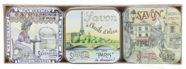 La Savonnerie De Nyons Soap Bar Set 3 Pcs - Paris 300 g 3x100gr
