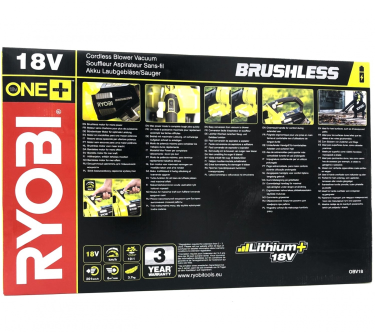 Ryobi One+ OBL18JB Leaf blower Electric No battery Ryobi One+ OBL18JB Leaf blower Electric No battery