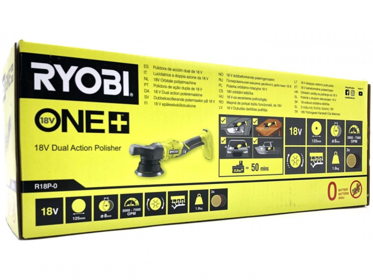 Ryobi One+ R18P-0 18V polisher without battery