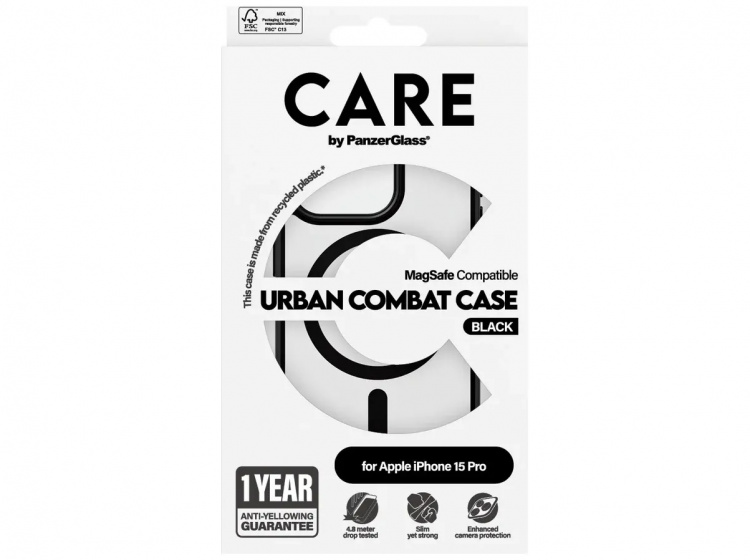 PanzerGlass CARE Urban Combat Case Magsafe Black for Apple iPhone 15 Pro PanzerGlass CARE Urban Combat Case Magsafe Black for Apple iPhone 15 Pro