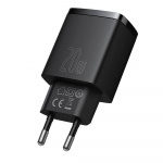 Baseus Compact Quick Adapter 20Watt USB-C + USB-A Black