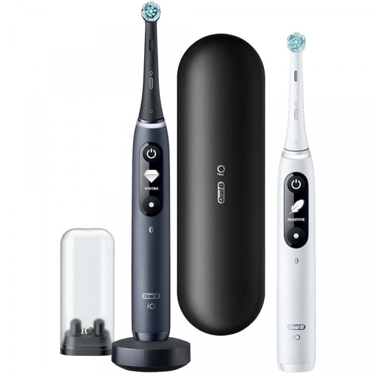 Oral B iO Series 7 Duo Electric Toothbrush, Black & White Oral B iO Series 7 Duo Electric Toothbrush, Black & White