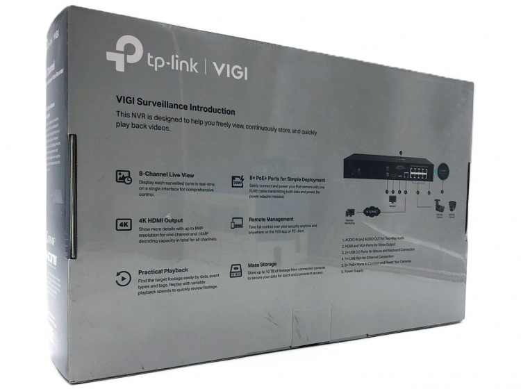 TP-Link VIGI NVR1008H-8MP V1 Standalone NVR TP-Link VIGI NVR1008H-8MP V1 Standalone NVR