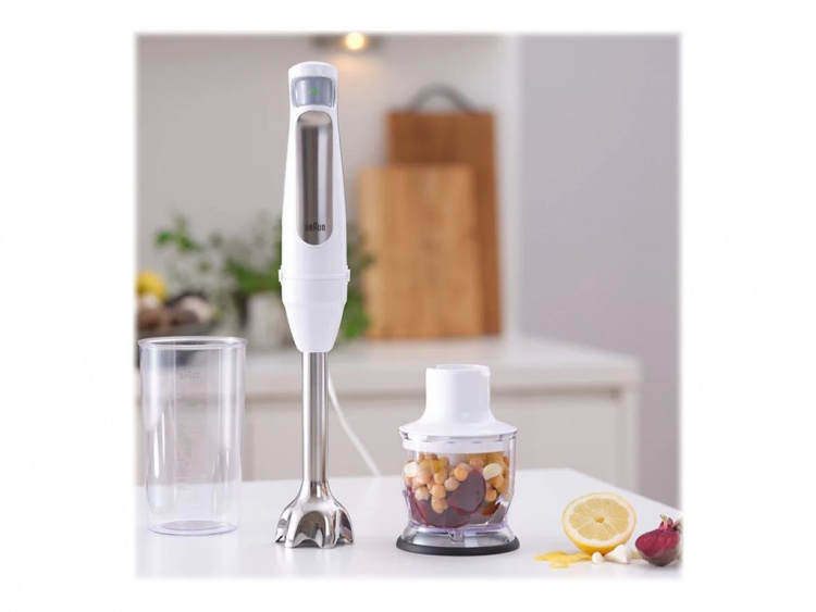 Braun Multiquick 7 MQ7020 WH Hand blender Premium white/brushed stainless steel Braun Multiquick 7 MQ7020 WH Hand blender Premium white/brushed stainless steel
