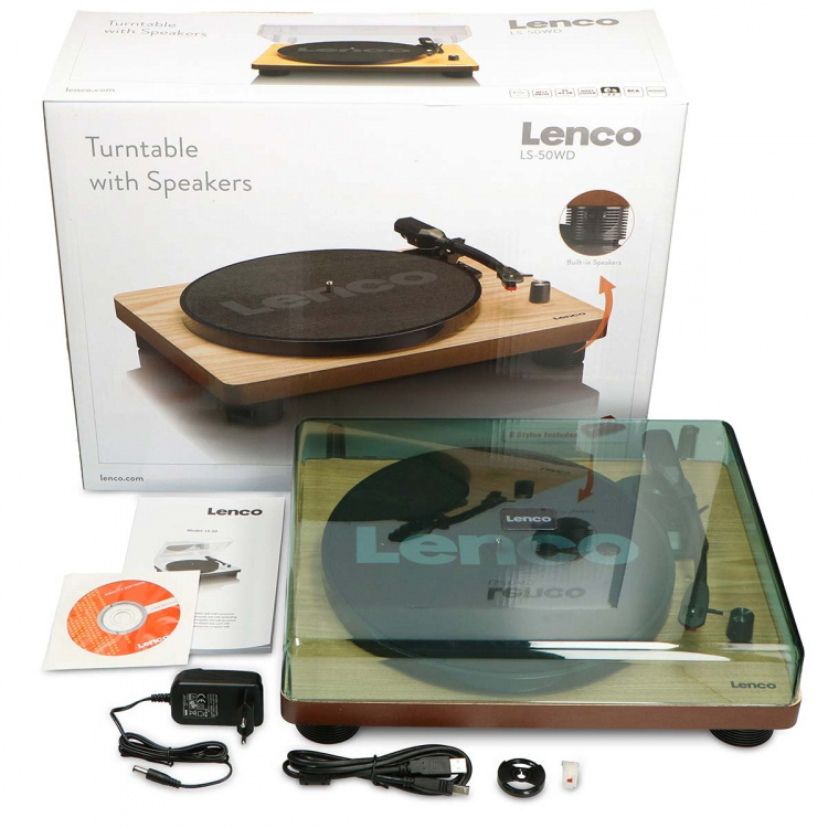 Lenco Turntable with built-in speakers USB Encoding Grey