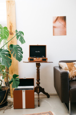 Lenco Suitcase turntable with 2 built-in speakers Brown