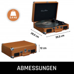 Lenco Suitcase turntable with 2 built-in speakers Brown