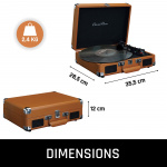 Lenco Suitcase turntable with 2 built-in speakers Brown
