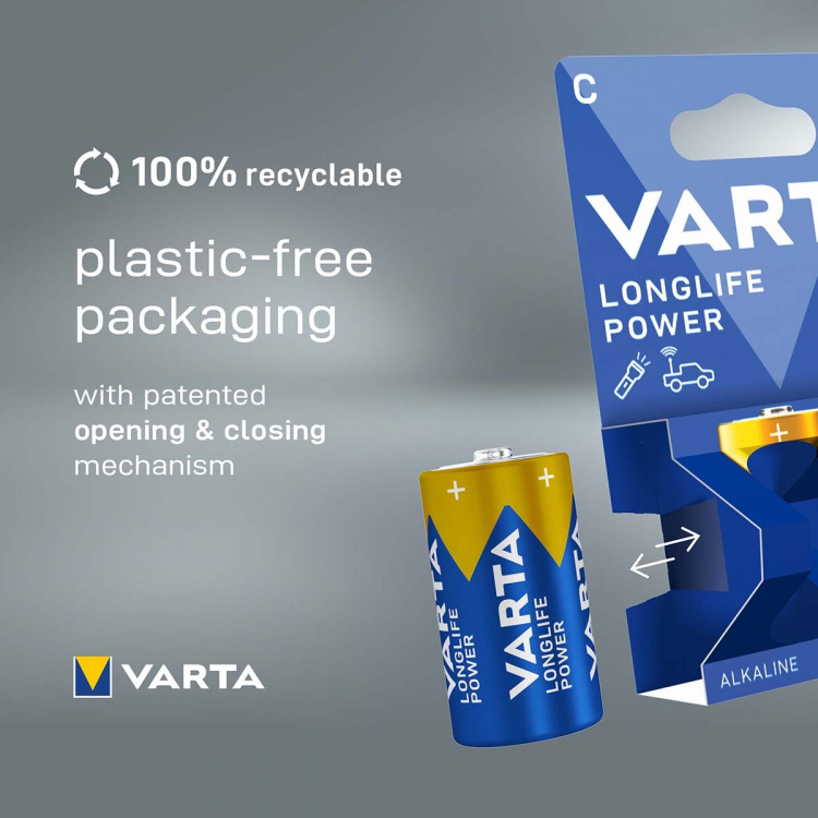 Varta Alkaline Battery C 1.5 V High Energy 2-Blister Varta Alkaline Battery C 1.5 V High Energy 2-Blister