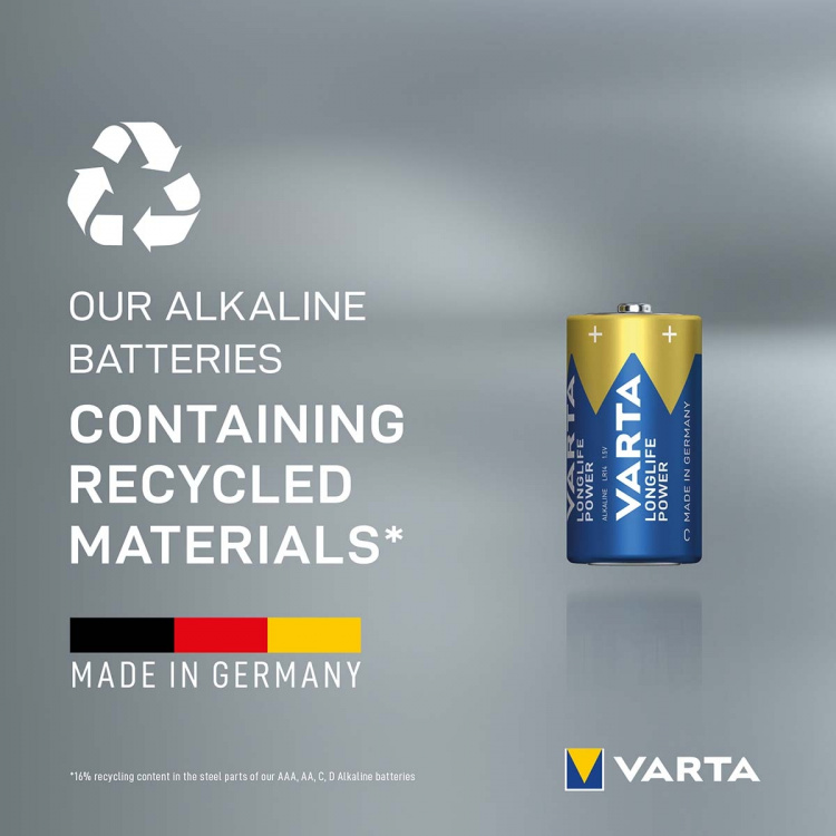 Varta Alkaline Battery C 1.5 V High Energy 2-Blister Varta Alkaline Battery C 1.5 V High Energy 2-Blister