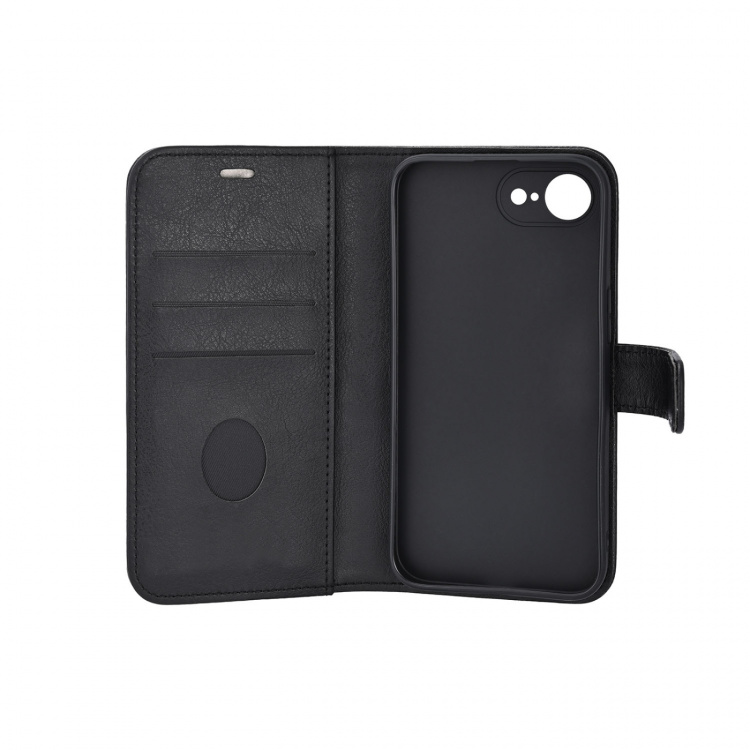 Radicover Wallet iPhone 16E RFID 3 Card MagSerie Black PU