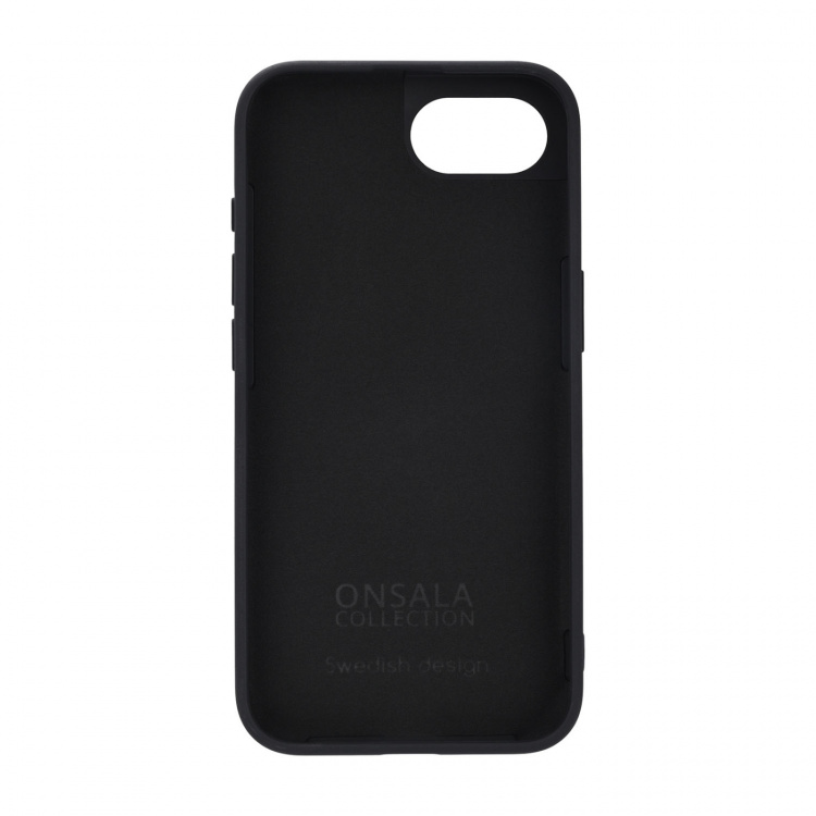 Onsala Phone Case iPhone 16E Back Silicone Touch Recycled MagSerie Black