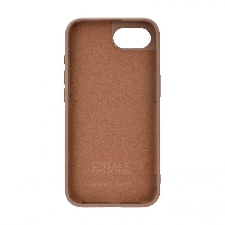 Onsala Phone Case iPhone 16E Back Silicone Touch Recycled MagSerie Chocolate