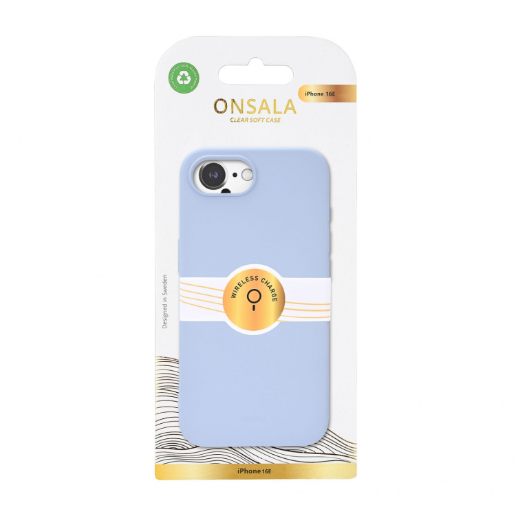 Onsala Phone Case iPhone 16E Back Silicone Touch Recycled MagSerie Chalk Summer Sky Onsala Phone Case iPhone 16E Back Silicone Touch Recycled MagSerie Chalk Summer Sky