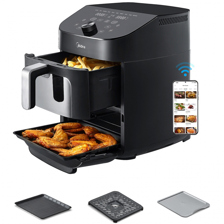 Midea Airfryer 2 i 1 Kombination med Ugn 6,4 + 4,4 Liter Midea Airfryer 2 i 1 Kombination med Ugn 6,4 + 4,4 Liter
