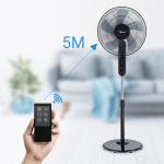 Midea Golvfläkt 3 Hastigheter och Fjärrkontroll, Svart Midea Golvfläkt 3 Hastigheter och Fjärrkontroll, Svart