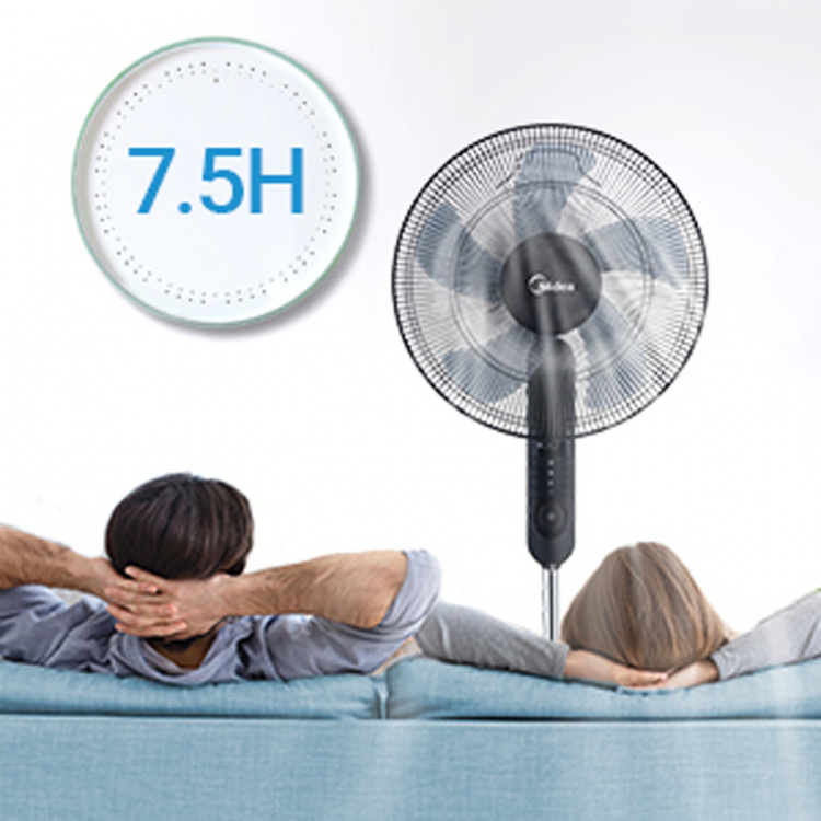 Midea Golvfläkt 3 Hastigheter och Fjärrkontroll, Svart Midea Golvfläkt 3 Hastigheter och Fjärrkontroll, Svart