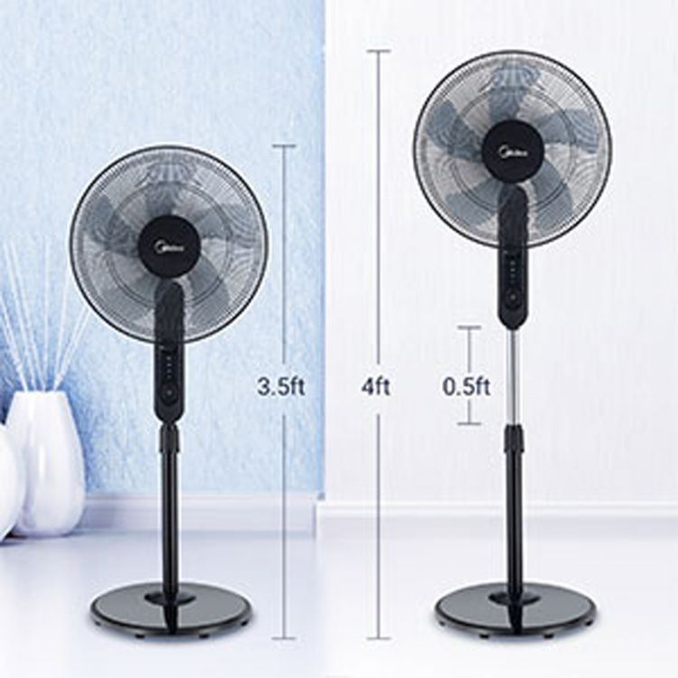 Midea Golvfläkt 3 Hastigheter och Fjärrkontroll, Svart Midea Golvfläkt 3 Hastigheter och Fjärrkontroll, Svart