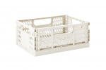 3 Sprouts Modern Folding Crate Medium Cream 3 Sprouts Modern Folding Crate Medium Cream