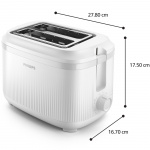Philips Brödrost HD2511/00 Arctic White 3000 serien Philips Brödrost HD2511/00 Arctic White 3000 serien