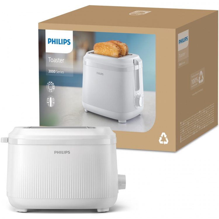 Philips Brödrost HD2511/00 Arctic White 3000 serien Philips Brödrost HD2511/00 Arctic White 3000 serien