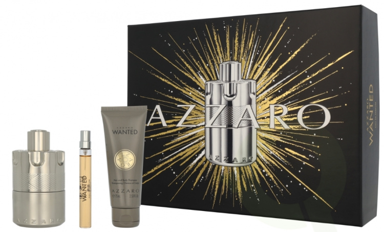 Azzaro Wanted Giftset 185 ml Edp Spray 100ml/Shower Gel 75ml/Edp Spray 10ml