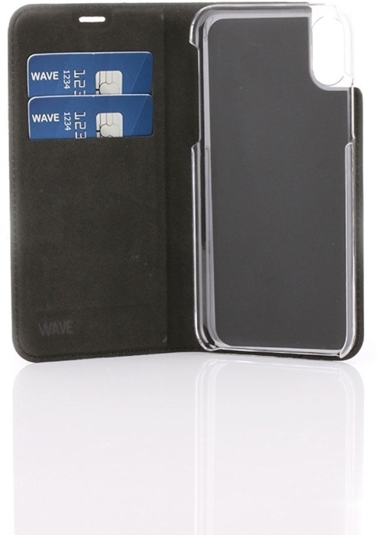 Wave BookCase protective case, iPhone X / Xs, black Wave BookCase protective case, iPhone X / Xs, black