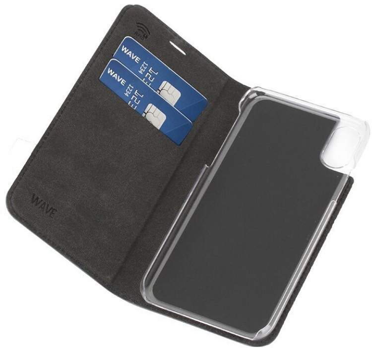 Wave BookCase protective case, iPhone X / Xs, dark blue Wave BookCase protective case, iPhone X / Xs, dark blue
