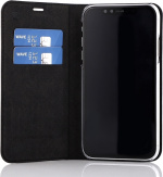 Wave BookCase protective case, iPhone XR, black Wave BookCase protective case, iPhone XR, black