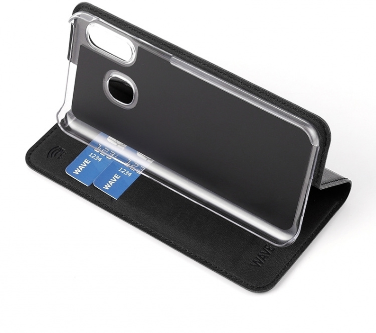 Wave BookCase protective case, Samsung Galaxy A40, black