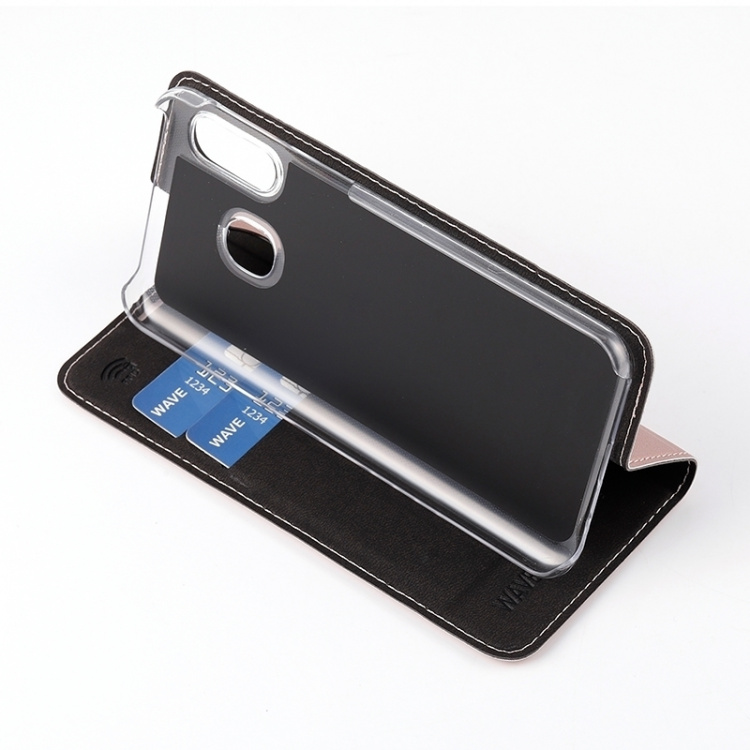 Wave BookCase protective case, Samsung Galaxy A40, rose gold