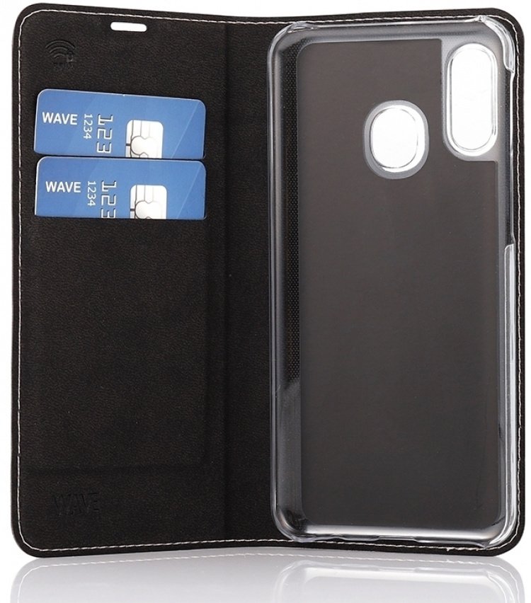 Wave BookCase protective case, Samsung Galaxy A40, rose gold