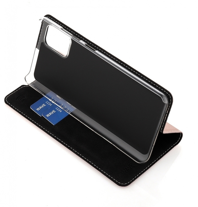 Wave BookCase protective case, Samsung Galaxy A51, rose gold