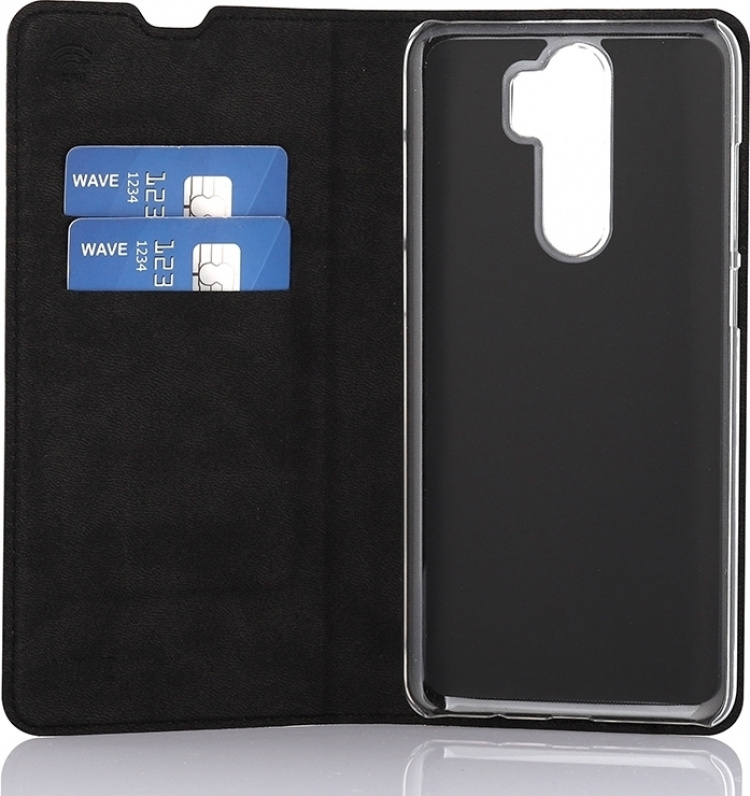 Wave BookCase protective case, Xiaomi Redmi Note 8 Pro, black Wave BookCase protective case, Xiaomi Redmi Note 8 Pro, black