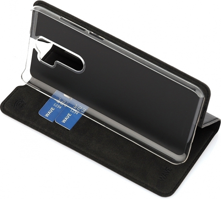 Wave BookCase protective case, Xiaomi Redmi Note 8 Pro, black Wave BookCase protective case, Xiaomi Redmi Note 8 Pro, black