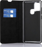 Wave BookCase protective case, Samsung Galaxy A21s, black Wave BookCase protective case, Samsung Galaxy A21s, black
