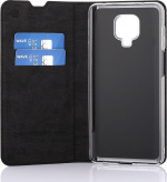 Wave BookCase protective case, Xiaomi Redmi Note 9 Pro, black Wave BookCase protective case, Xiaomi Redmi Note 9 Pro, black