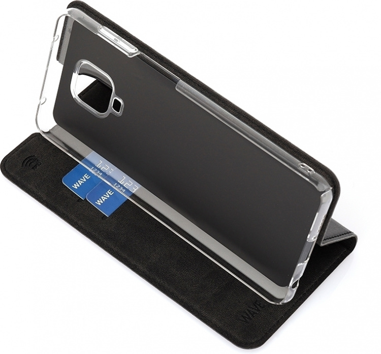 Wave BookCase protective case, Xiaomi Redmi Note 9 Pro, black Wave BookCase protective case, Xiaomi Redmi Note 9 Pro, black