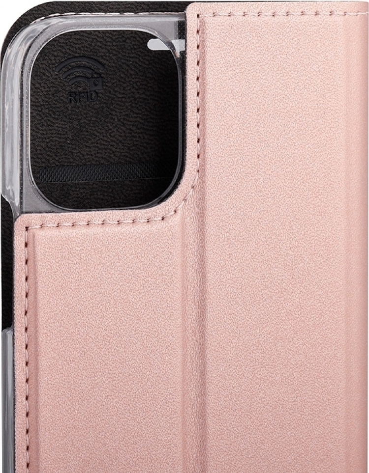 Wave BookCase protective case, iPhone 12 mini, rose gold Wave BookCase protective case, iPhone 12 mini, rose gold